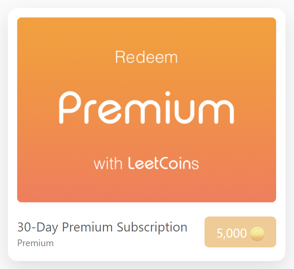 leetcode premium with leetcoins