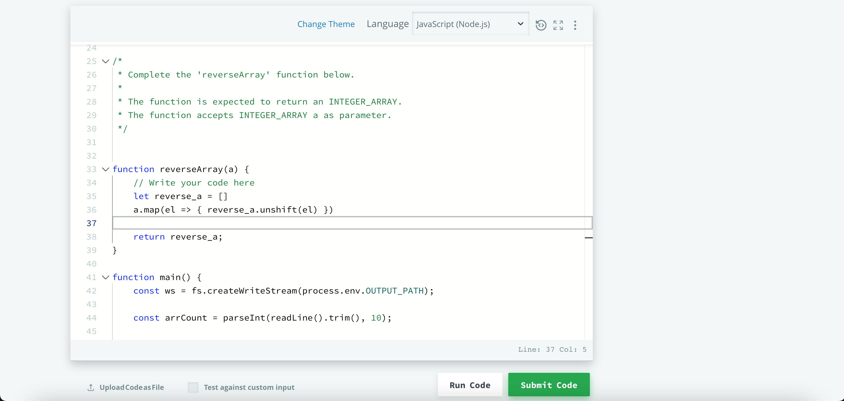 hackerrank challenge completed