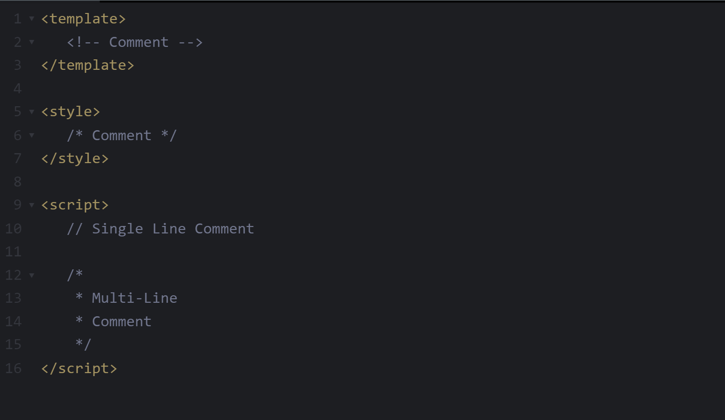 How To Comment Code In a Vue.js File? • thecodebytes